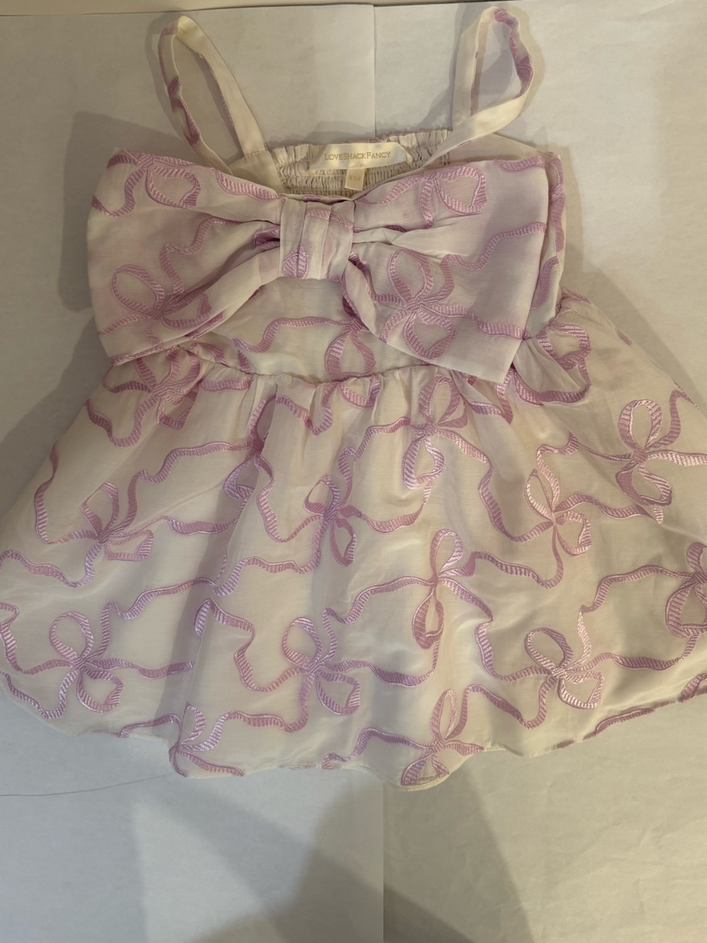 LoveShack Embroidered Bow Dress